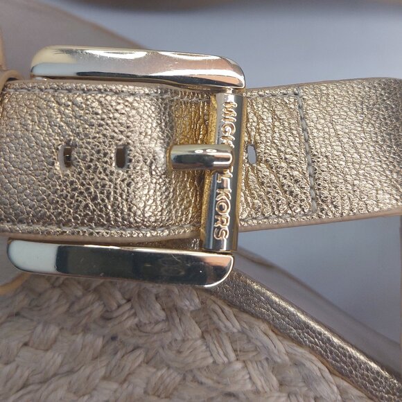 Michael by Michael Kors Giovanna Espadrille Wedge, Pale Gold Women's Size 8M - Picture 7 of 11